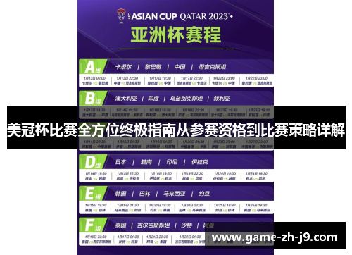 美冠杯比赛全方位终极指南从参赛资格到比赛策略详解 美冠杯比赛全方位终极指南从参赛资格到比赛策略详解