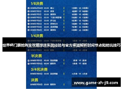 世界杯门票抢购全攻略球迷实战经验与官方渠道解析时间节点和防坑技巧